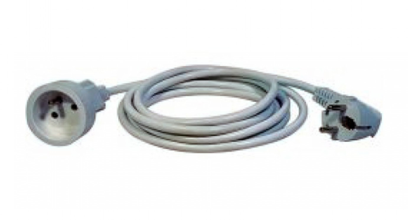 Tinklo ilgiklis 220V 1 lizdas su įžeminimu 3m baltas (white)