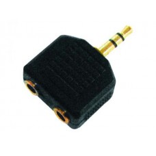 Perėjimas 3.5mm stereo → 2x3.5mm (K-L) Gold