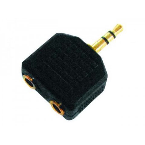 Perėjimas 3.5mm stereo → 2x3.5mm (K-L) Gold