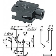 Lizdas 2.5mm lituojamas stereo 