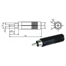 Perėjimas RCA → 6,3mm (K-L) 