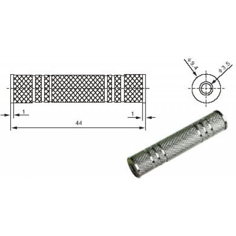 Jungtis 3.5mm – 3.5mm (L-L) metalinė