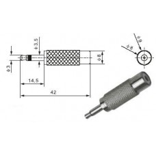 Jungtis 3,5mm mono – RCA metalinė (K-L) 