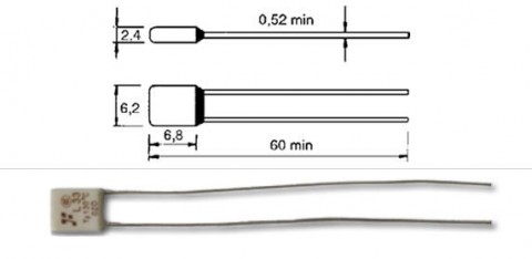 Termosaugiklis 115°C 2A 