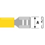 Lizdas 4,8/0,5mm laidui 2,5-6,5mm yellow ST263