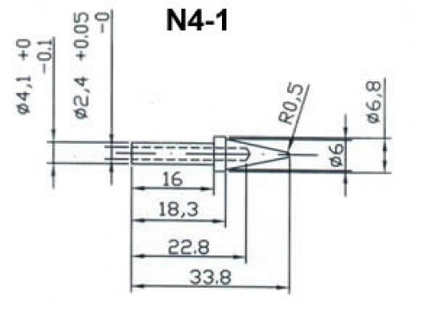 Antgalis lituokliui diam. 6,8mm N4-1 ZD-916/912/917/981/982