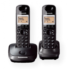 Telefonas bevielis su dviem rageliais Panasonic KX-TG2512FXT juodas (black)