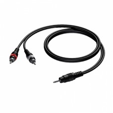 Laidas 3.5mm stereo - 2xRCA (K-K) 10m Procab