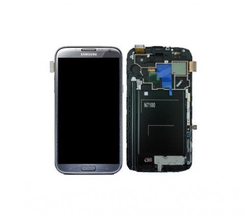 LCD+Touch screen Samsung N7100 Note2 grey originalas