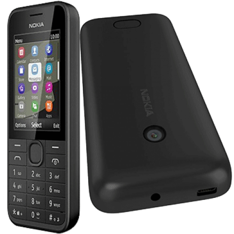 Korpusas Nokia 208 black HQ
