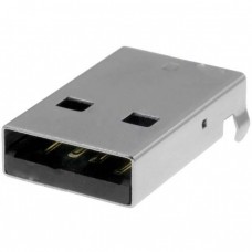 USB A lizdas, lituojamas į plokštę 