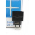 Įkroviklis 220V Tellos USB 2in1 1A+2,1A 2xUSB 