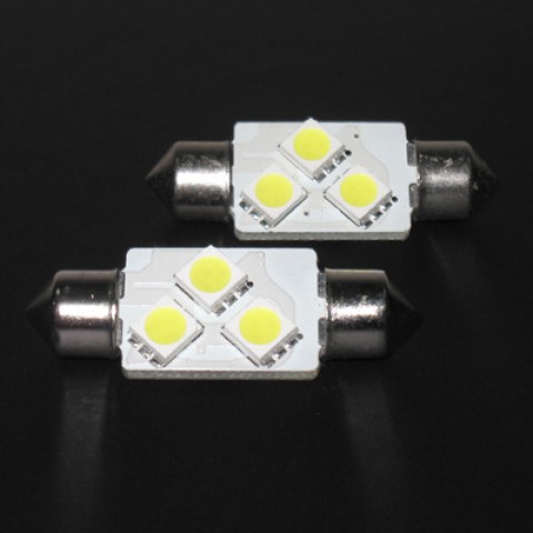 Automobilinė lemputė LED SV8.5 12V 42mm 3SMD 5050 canbus white 