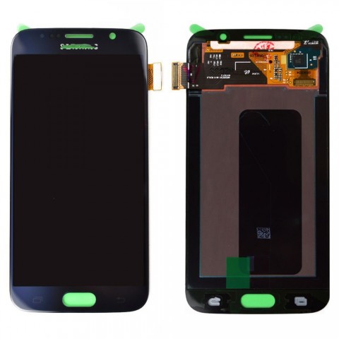 LCD+Touch screen Samsung G920F Galaxy S6 blue originalas 