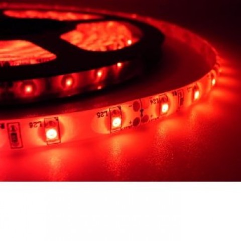 LED juosta 12V 4.8W/m hermetiška IP65 raudona 1m