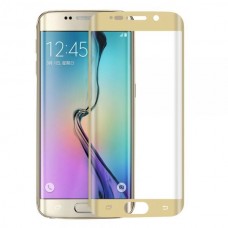 LCD apsauginis stikliukas Samsung G925 Galaxy S6 Edge Tempered Glass gold lenktas 