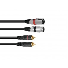 Laidas 2xXLR - 2RCA (K-K) 1.5m Omnitronic