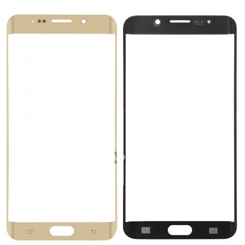 LCD stikliukas Samsung G928 Galaxy S6 Edge+ Plus gold lenktas (O)