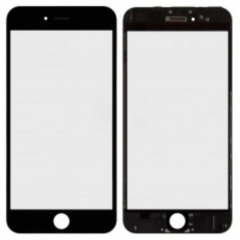 LCD stikliukas Apple iPhone 6 su rėmeliu ir OCA black (O) 