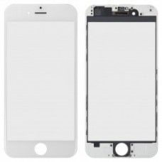 LCD stikliukas Apple iPhone 6S Plus su rėmeliu ir OCA white (O) 