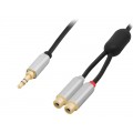 Laidas 3.5mm - 2RCA (K-L) 0.15m gold Blow