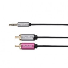 Laidas 3.5mm stereo - 2RCA (K-K) 3m gold Kruger&Matz 