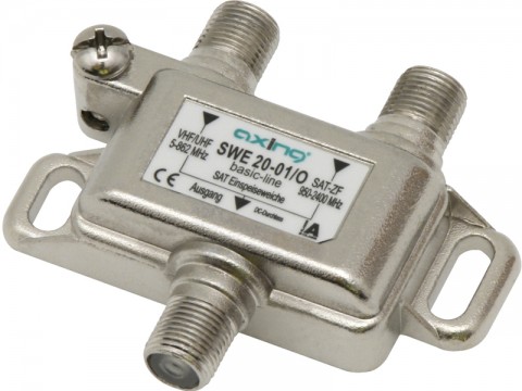 SAT-TV signalo sumatorius 1→2, 5-2400MHz SWE 20-01 Axing