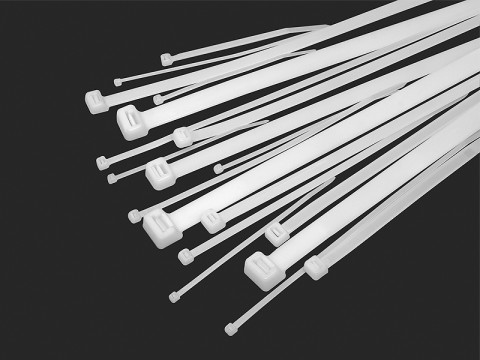 Tvirtinimo dirželis 2.5x200mm baltas (white) 100vnt 