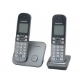 Telefonas bevielis su dviem rageliais Panasonic KX-TG6812 pilkas