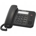 Telefonas laidinis Panasonic KX-TS520FXB su numerių atmintimi juodas (black)