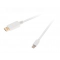 Laidas DisplayPort mini - HDMI (K-K) 1.8m baltas (white) Cabletech