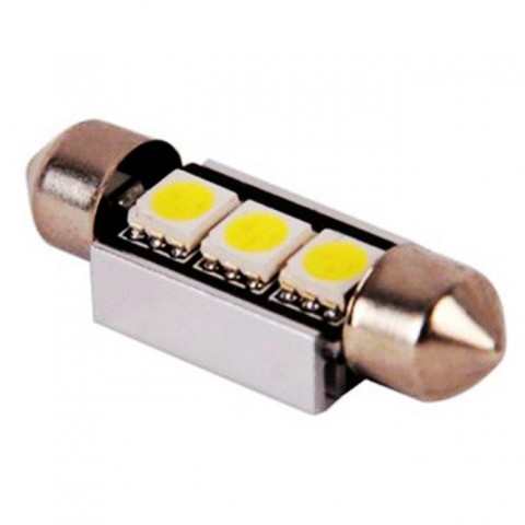 Automobilinė lemputė LED SV8.5 12V 36mm 5050 3SMD white 