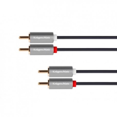 Laidas 2xRCA - 2xRCA (K-K) 10m Gold Kruger&Matz 