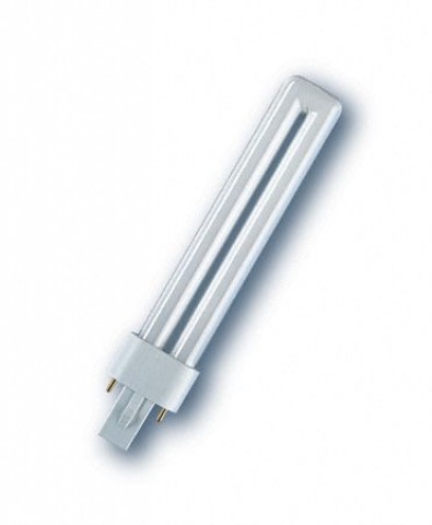 Fluorescencinė lempa 220V G23 9W 4000K 600lm natūrali balta Osram