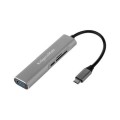Adapteris USB C → HDMI+USB3.0+USB C+SD+MicroSD (K-L) Kruger&Matz