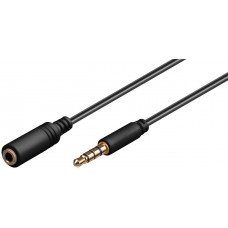 Laidas - ilgiklis 3.5mm - 3.5mm stereo (K-L) 4pin 3m gold Goobay 