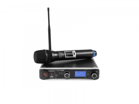 Bevielis mikrofonas su priėmimo stotimi Omnitronic UHF-301 823-865 MHz