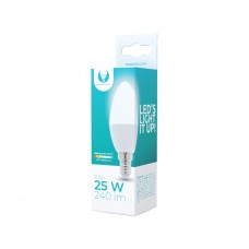 LED lemputė E14 (C37) 220V 3W (25W) 3000K 240lm šiltai balta Forever Light