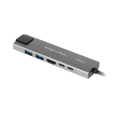 Adapteris USB C → HDMI + 2 x USB 3.0 + 2 x USB C + RJ 45 (K-L) Krüger&Matz 