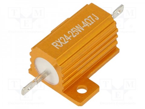 Rezistorius (varža apgavikas) 25W 4.7Ώ 5% SR Passives 