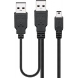 Laidas 2xUSB-USB mini (K-K) 5pin 0.6m Goobay