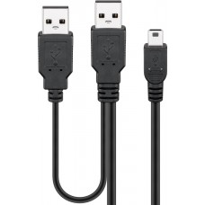 Laidas 2xUSB-USB mini (K-K) 5pin 0.6m Goobay