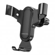 Automobilinis laikiklis telefonui tvirtinamas ant ventiliacijos grotelių, juodas (black) Borofone BH74 