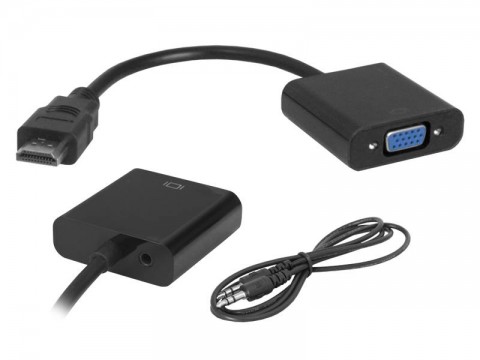 Adapteris HDMI → VGA + 3.5 (K-L-L) 0.2m