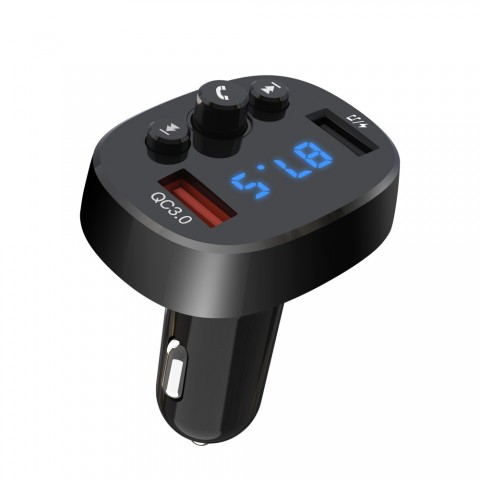 Automobilinis audio adapteris - FM siųstuvas Bluetooth 2xUSB 3A 18W XO BCC03