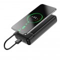 Nešiojamas įkroviklis - akumuliatorius 20000mAh 2xUSB + USB C 2A su indikatoriumi juodas (black) Maxlife MXPB-01