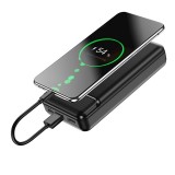 Nešiojamas įkroviklis - akumuliatorius 20000mAh 2xUSB + USB C 2A su indikatoriumi juodas (black) Maxlife MXPB-01