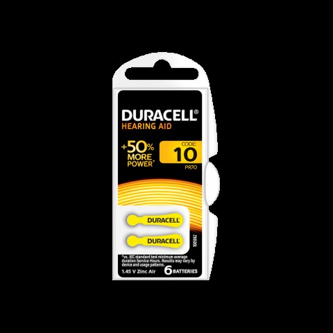 Elementas ZA10 (PR70) klausos aparatams 1.4V Duracell (vieneto kaina)
