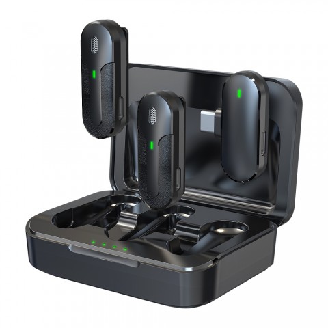 Mikrofonai (2vnt) išmaniajam telefonui USB C Devia