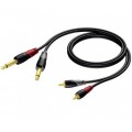 Laidas 2x6.35mm mono - 2xRCA 1.5m Procab
